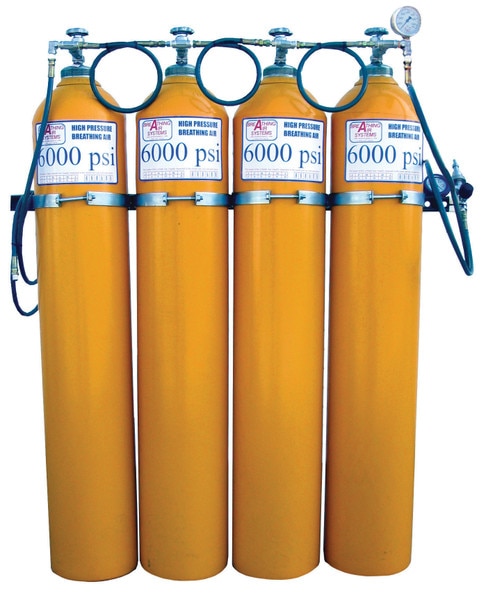 CS64 Four Cascade Cylinders With Plumbing HP Hose 6000PSI High